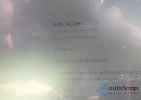 2022 Tesla Model 3 Long Range Dual Motor All-Wheel Drive z USA, uszkodzony, nr VIN 5YJ3E1EB7NF323825